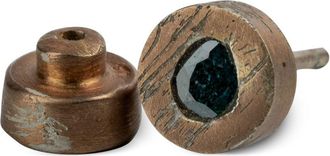 Parts Of Four Orecchino a bottone in argento sterling placcato oro rosa 18 carati con diamanti