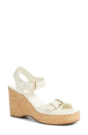 Nordstrom Nomi Ankle Strap Platform Wedge Sandal in Ivory Vanilla at Nordstrom, Size 7.5