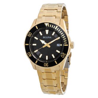 Bulova Quartz Black Dial Mens Watch 98B442