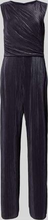 Christian Berg Cocktail Jumpsuit mit Plisseefalten in Dunkelgrau, Gr&ouml;&szlig;e 32