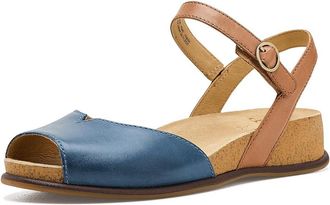 Dansko Cass Womens Sandals Blue/Tan : EU 42 (US Womens 11.5-12) Regular, Leather