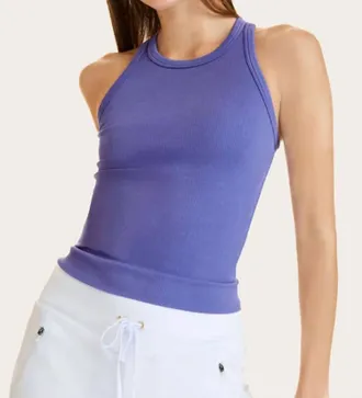 Alala Seamless Rib Tank In Periwinkle