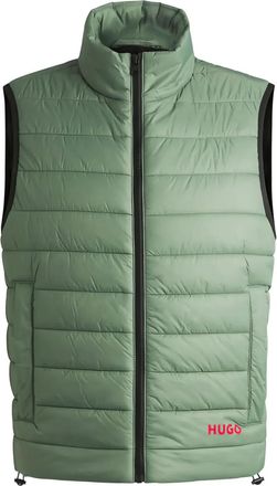 HUGO BOSS Gilet imbottito con zip - Verde