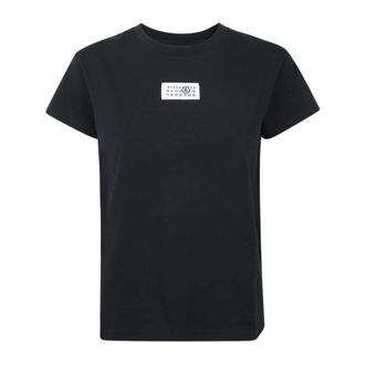 Maison Margiela T-Shirts, female, Black, Size: XS Numeric Cotton T-shirt