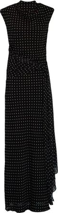 Rotate Rotate Birger Christensen, Kleedjes, Dames, Zwart, M, Lange Maxi-jurk met Polkadotprint