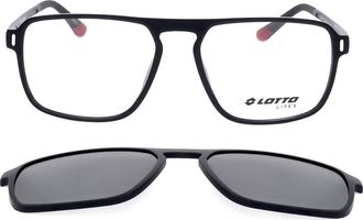 Lotto 54mm Rectangular Optical Glasses in Matt Black Red at Nordstrom