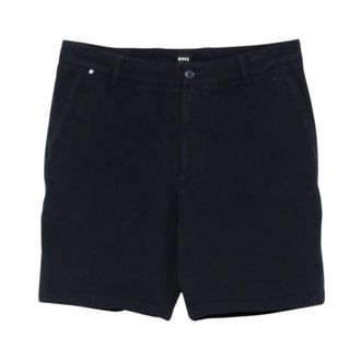 HUGO BOSS Heren, Korte broeken, Blauw, Maat: W35 Katoen