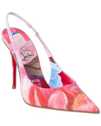 Christian Louboutin Miss Z Canvas Slingback Pump
