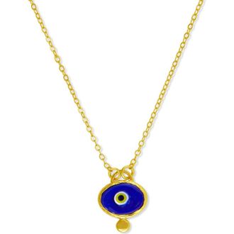 Ottoman Hands Alara Evil Eye Pendant Necklace in Navy at Nordstrom