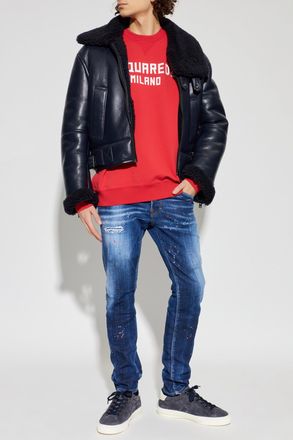Dsquared2 Sweatshirt With Printed Logo, Mens, Red