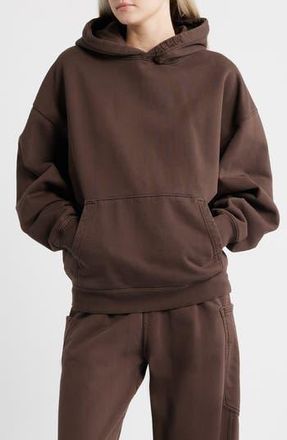AFRM Blake Cotton Hoodie in Espresso at Nordstrom Rack, Size X-Small