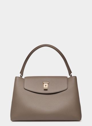 Bally Lock Me Top Handle Bag In Leather in Brown at Nordstrom