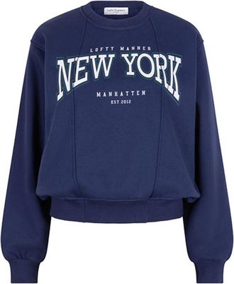 Lofty Manner Dames, Sweatshirts & Hoodies, Blauw, Maat: L