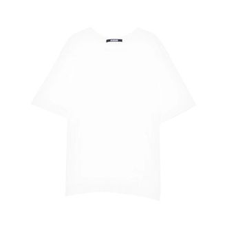 Jacquemus T-Shirts, female, White, Size: XS Pleated T-shirt