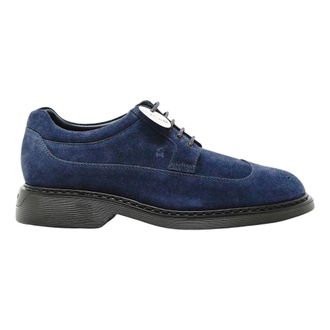 Hogan Schoenen, Heren, Blauw, 42 EU, Katoen, Veterschoenen