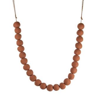 Foreside Home And Garden Handmade Terracotta Bead Decorative Garland in Brown at Nordstrom