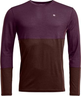 Ortovox 185 RockNWool Long Sleeve Merinounterwäsche für Herren | lila/braun