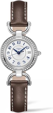 Longines Equestrian Quartz Diamond White Dial Ladies Watch L6.130.0.73.2