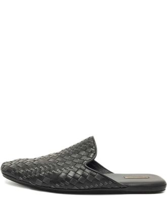 Bottega Veneta Tubolare intrecciato leather mules - Black
