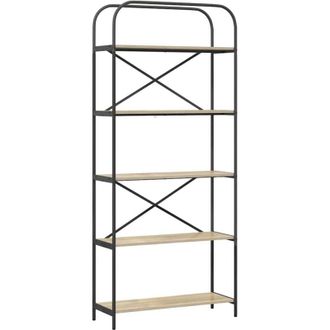 vidaXL Bookshelf Sonoma oak 80 x 30 x 183 cm Engineered wood vidaXL