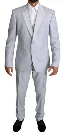 Dolce & Gabbana Light Blue SICILIA Wool 3 Piece Mens Suit