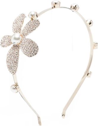 Rosantica Crystal-embellished Faux-pearl Headband