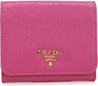 Prada Pink Leather Wallet (Tri-Fold) (Pre-Owned)