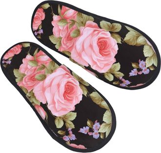 Generic Slippers Flower Lightweight Fuzzy Slippers Cozy Cotton Slipper For Room Indoor Bedroom L