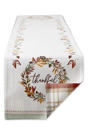 Design Imports Thankful Autumn Wreath Reversible Tablecloth at Nordstrom Rack
