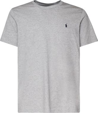 Polo Ralph Lauren Katoenen T-shirt met Logo - Heren - T-shirts - Grijs - S - Katoen - Tops