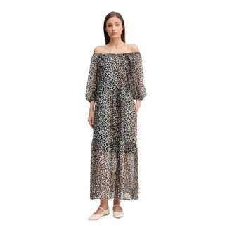 Oui Kleedjes, Dames, Veelkleurig, XS, Maxi Jurk