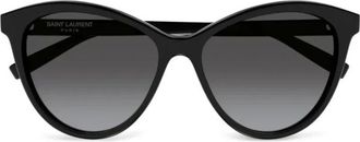 Saint Laurent Sunglasses, female, Black, Size: 57 MM Cat Eye Sunglasses
