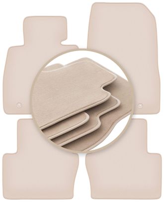 OEM Alfombrillas Premium Beige Para: Mazda 2 Iv Hatchback 2014