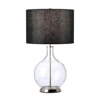 Netlighting Orb Table Lamp with Round Shade Polished Nickel in Grey