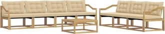 vidaXL Conjunto De Sof&aacute;s De Exterior 8 Uds. Y Beige Vidaxl