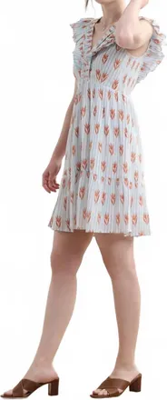 Hatley Zoe Ruffle Sleeve Dress In Floral Stripe