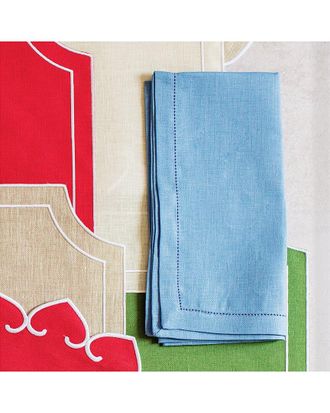 Vietri Vietri Set Of 4 Tessuti Cornflower Blue Napkin With $16 Credit