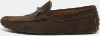 Tod's Tods Brown Suede Double T Loafers