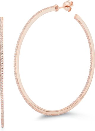 Glaze Jewelry Sterling Silver Large Thin Hoops