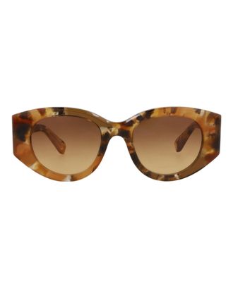 Chlo&eacute; Round-Frame Recycled Acetate Sunglasses