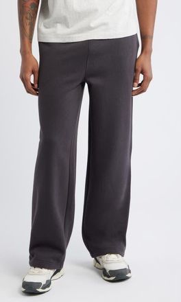 BP. Straight Leg Fleece Sweatpants in Black Faded at Nordstrom, Size Xx-Large