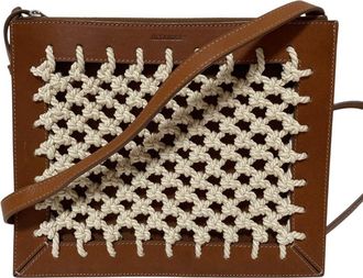 Jil Sander + Macrame Leather Shoulder Bag