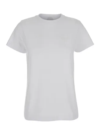Pinko White Logo Crew Neck T-Shirt