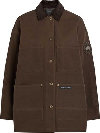 Canada Goose Beaumont Corduroy-collar Canvas Coat - Brown - S (UK8-10 / S)