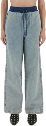 Moschino Pantalones Vaqueros de Pierna Ancha - Jeans - Mujer - Azul - S