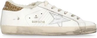 Golden Goose Sneakers, female, White, 7 UK, White Leather Trainers with Star Detail