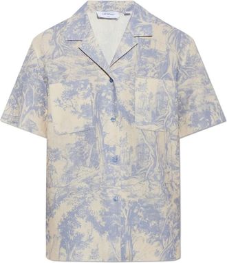 Off-white Shirt Met Zakken - Dames - Overhemden - Blauw - L - Linnen - Overhemden