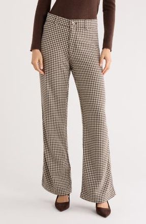 DL1961 Desi Houndstooth Cotton Wide Leg Pants at Nordstrom Rack, Size 23