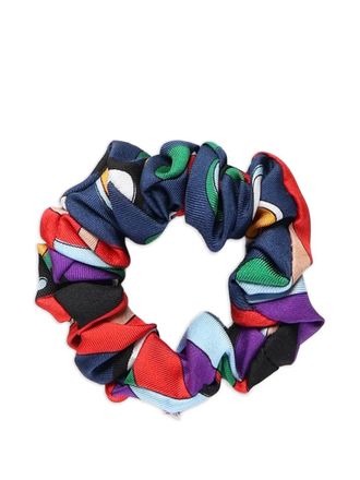 Pucci Haarscrunchie met Fontane-print - Blauw