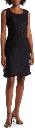 Nina Leonard Sparkle Lattice Sheath Dress in Black at Nordstrom Rack, Size X-Large